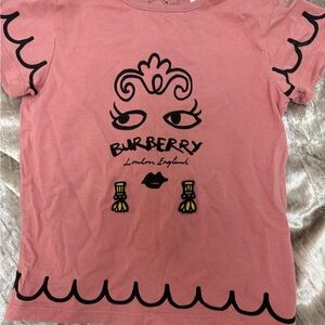 Burberry Kids Pink Graphic T-Shirt